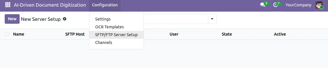 sftp/ftp server setup