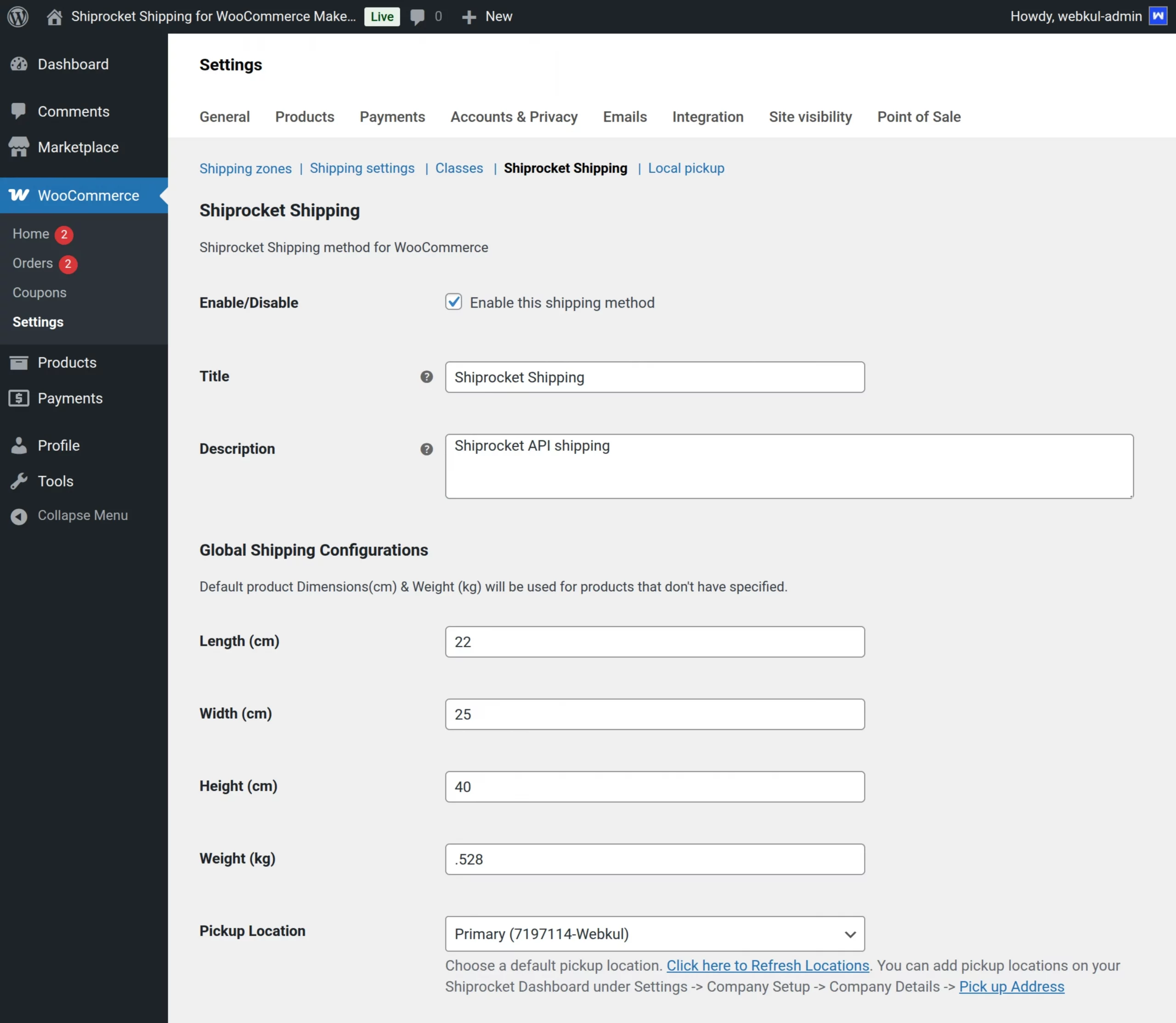 shipping-setting