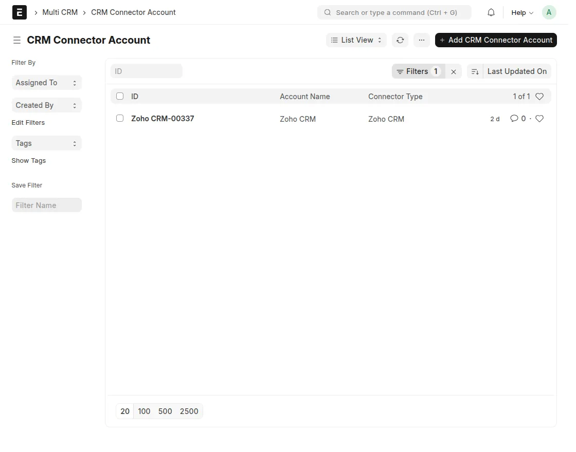 Access connector account