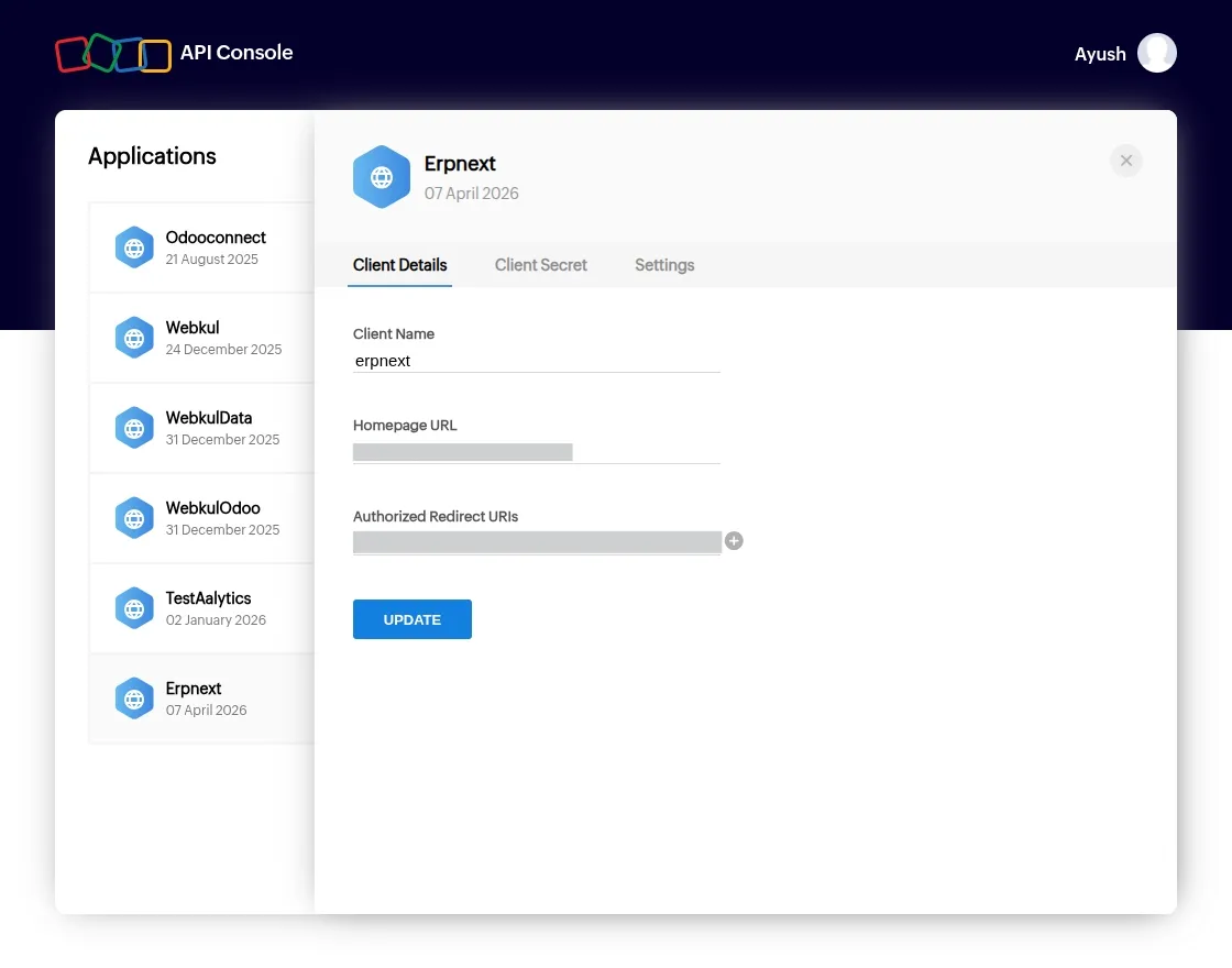 client details
