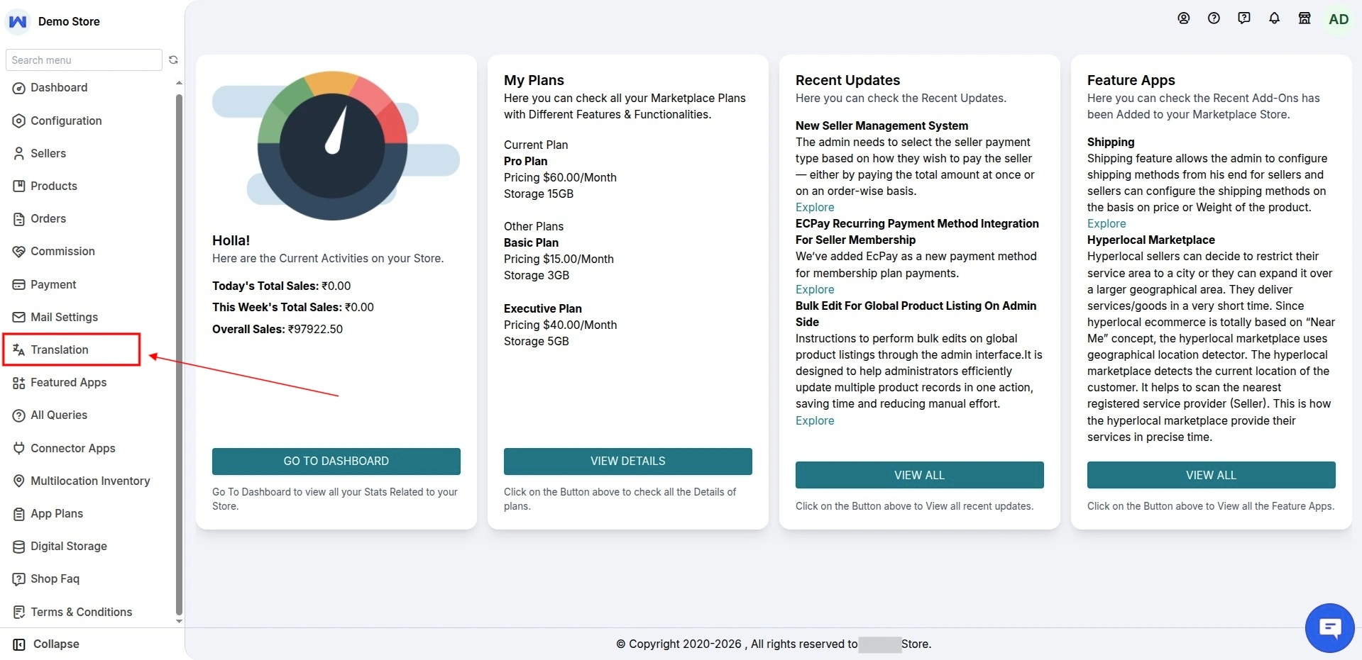 Multivendor Marketplace for Shopify: Label Translations
