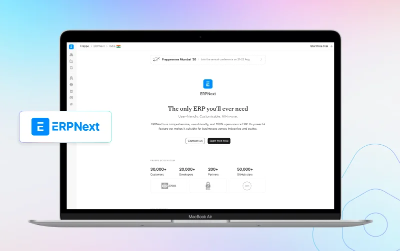 ERPNext open source ERP system