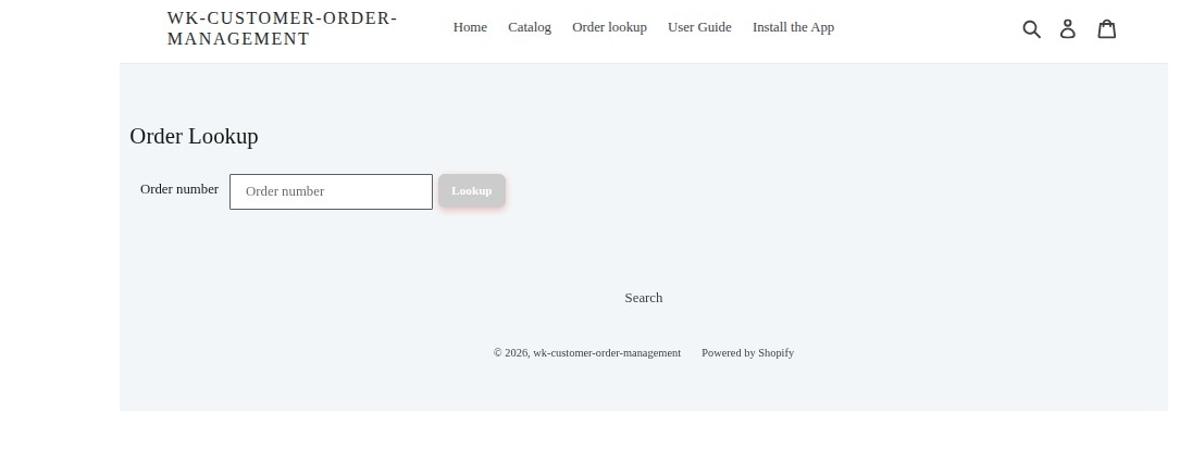 Order lookup