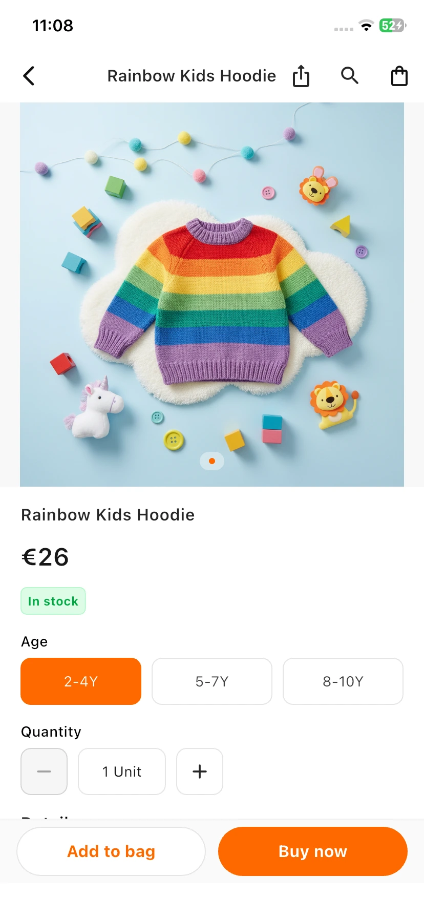 Product Details Page View