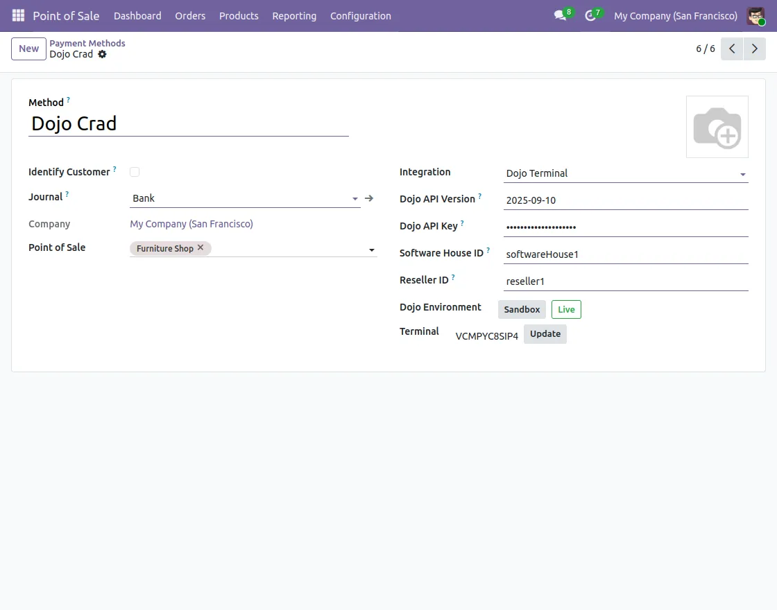 dojo api configuration