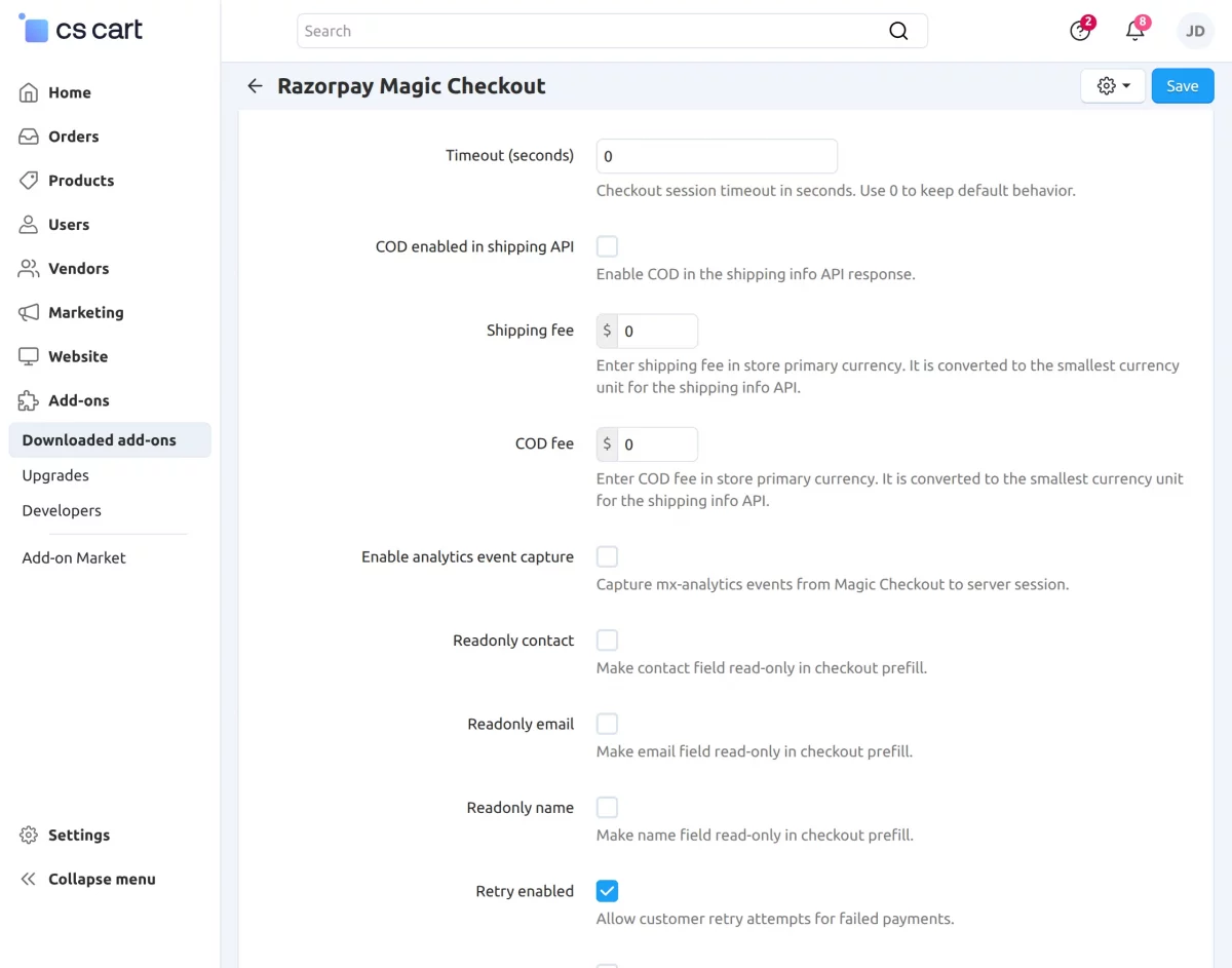 e-addon-configuration