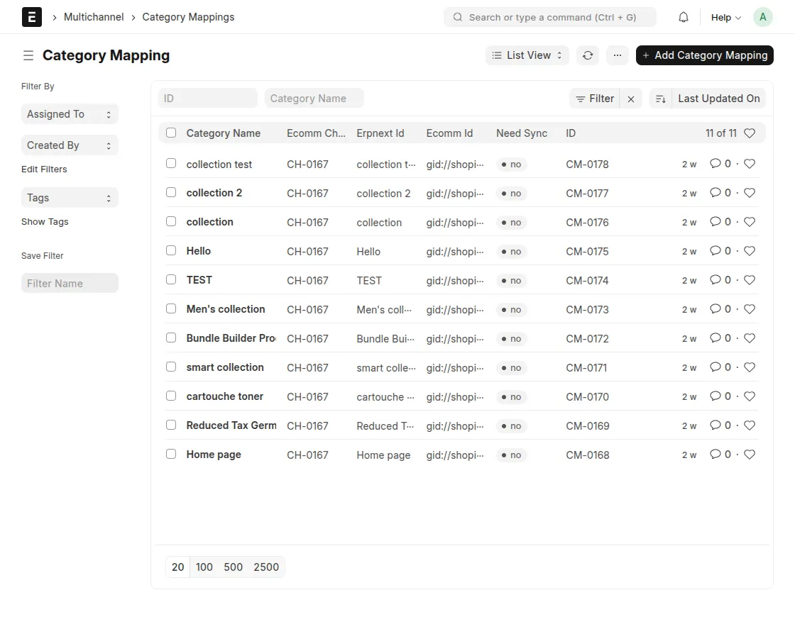 Category Mapping