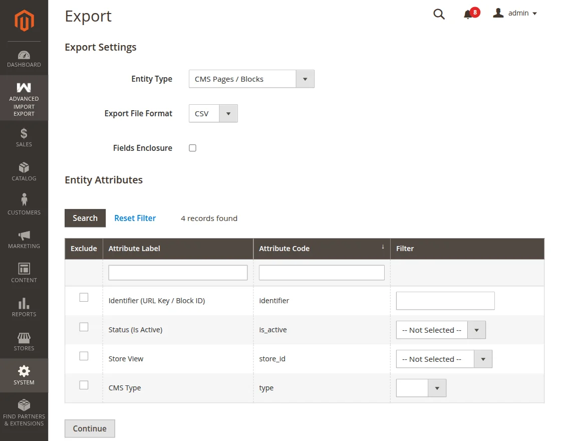 Magento 2 Advanced Import Export