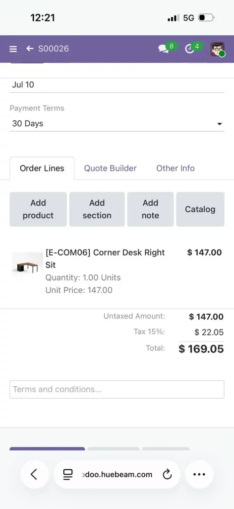 Product Added Automatically

