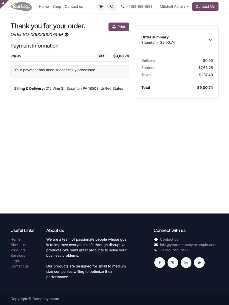 Order Confirmation