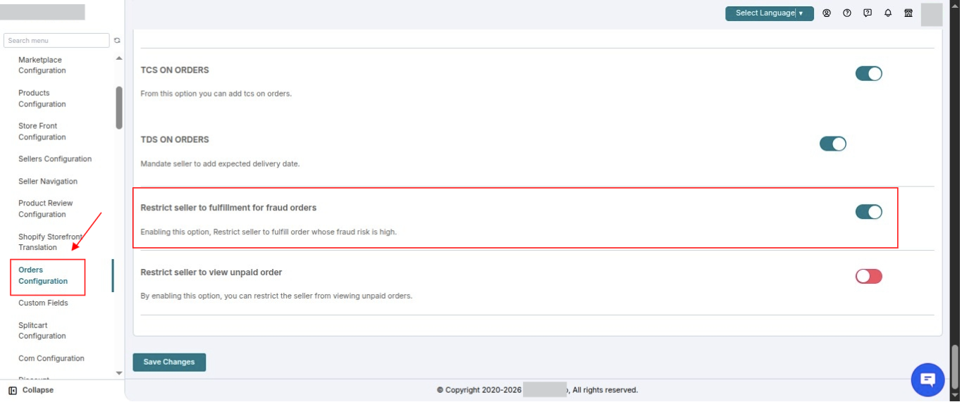 Fraud analysis in the Multivendor app Configuration