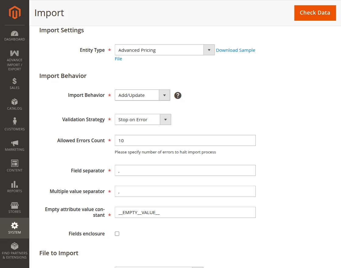 Magento 2 Advanced Import Export