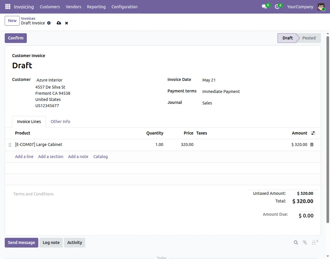 Invoice Confirmation