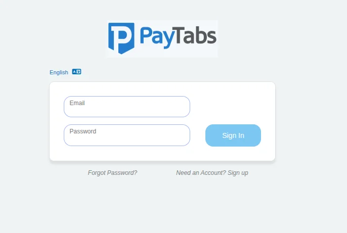 paytabs login page