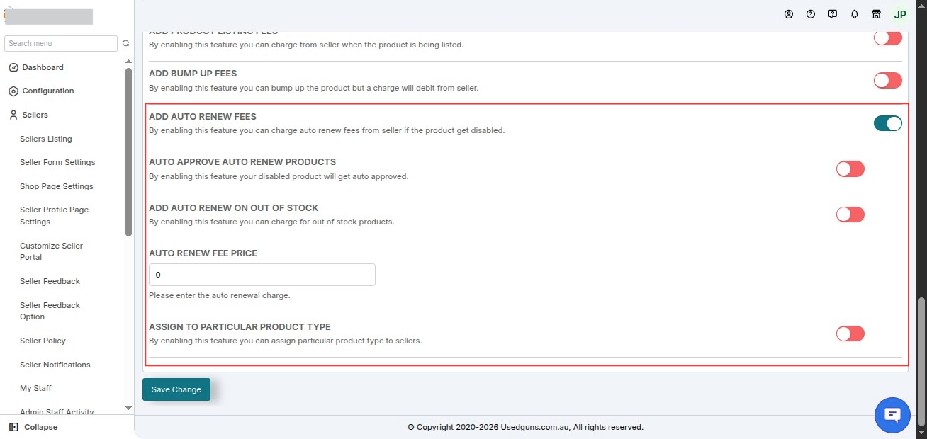 add auto renew fee