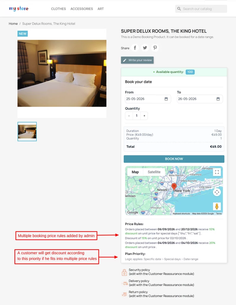 multiple booking rules