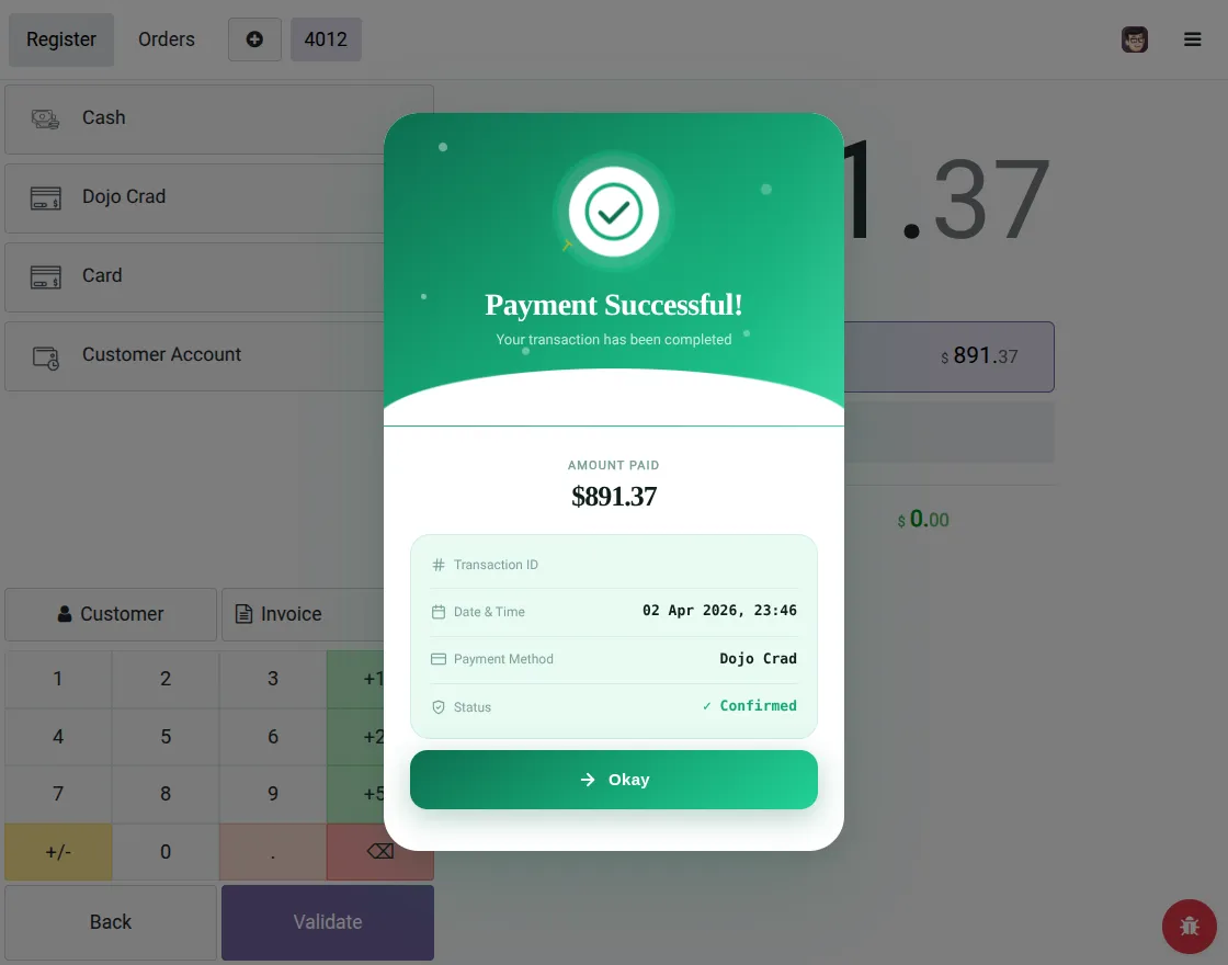 payment dono by dojo