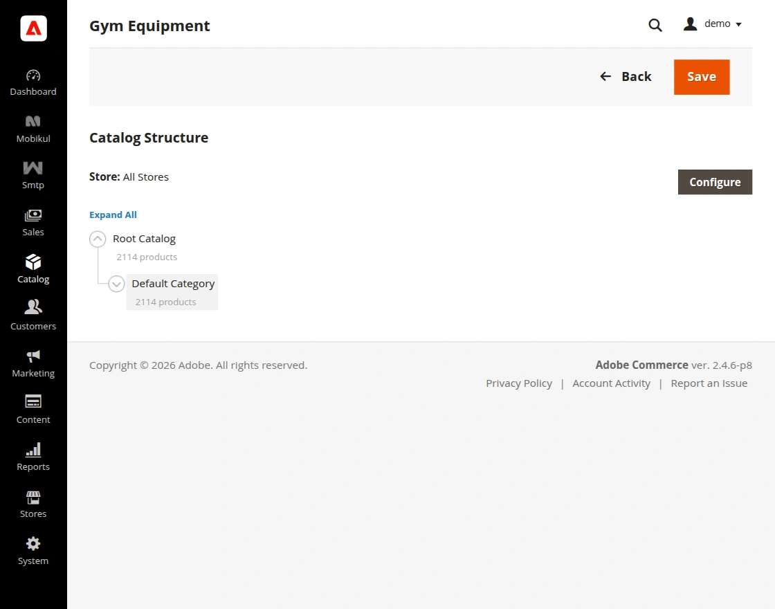 Adobe Commerce B2B Mobile App Catalog Structure
