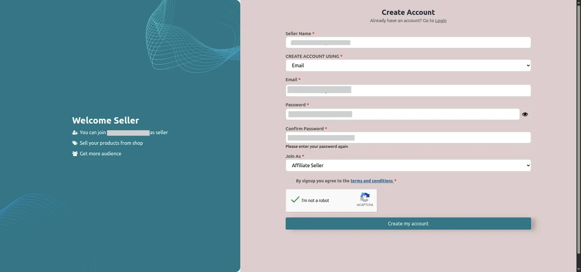 Affiliate Registration