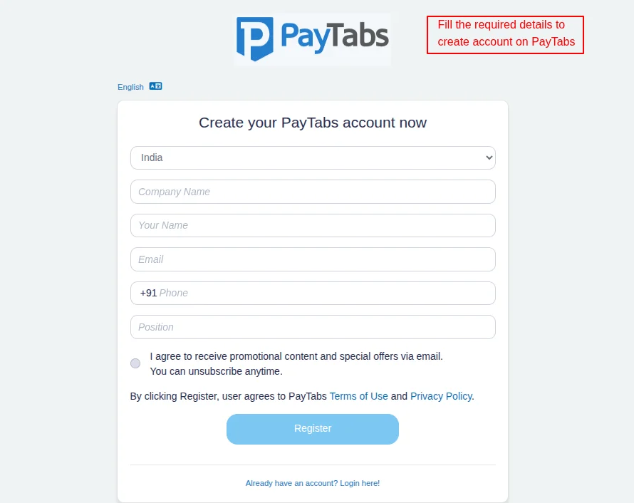 create account