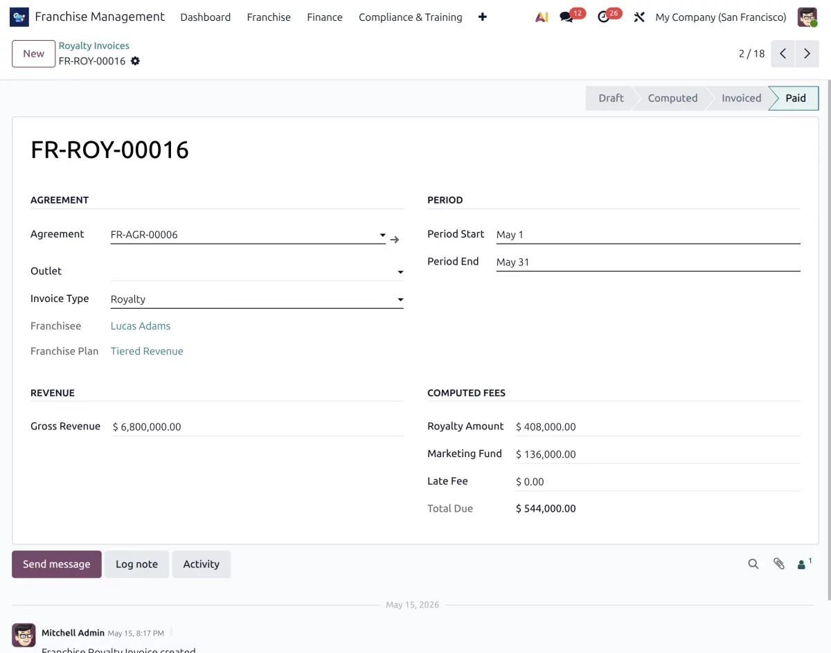 invoice status