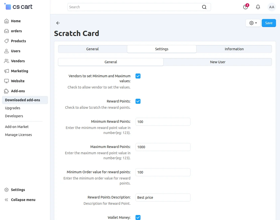 add on configuring