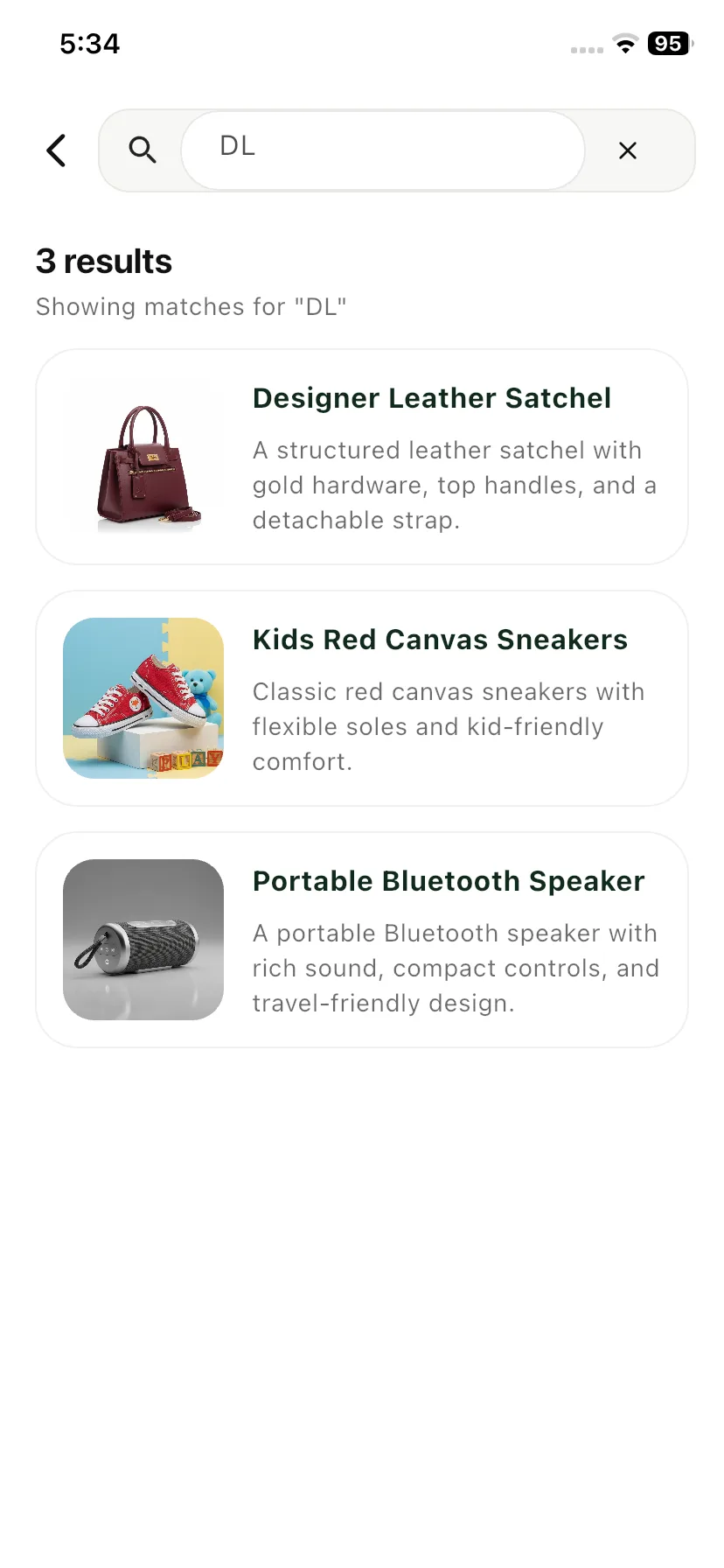 Medusajs Mobile App Builder Search Page