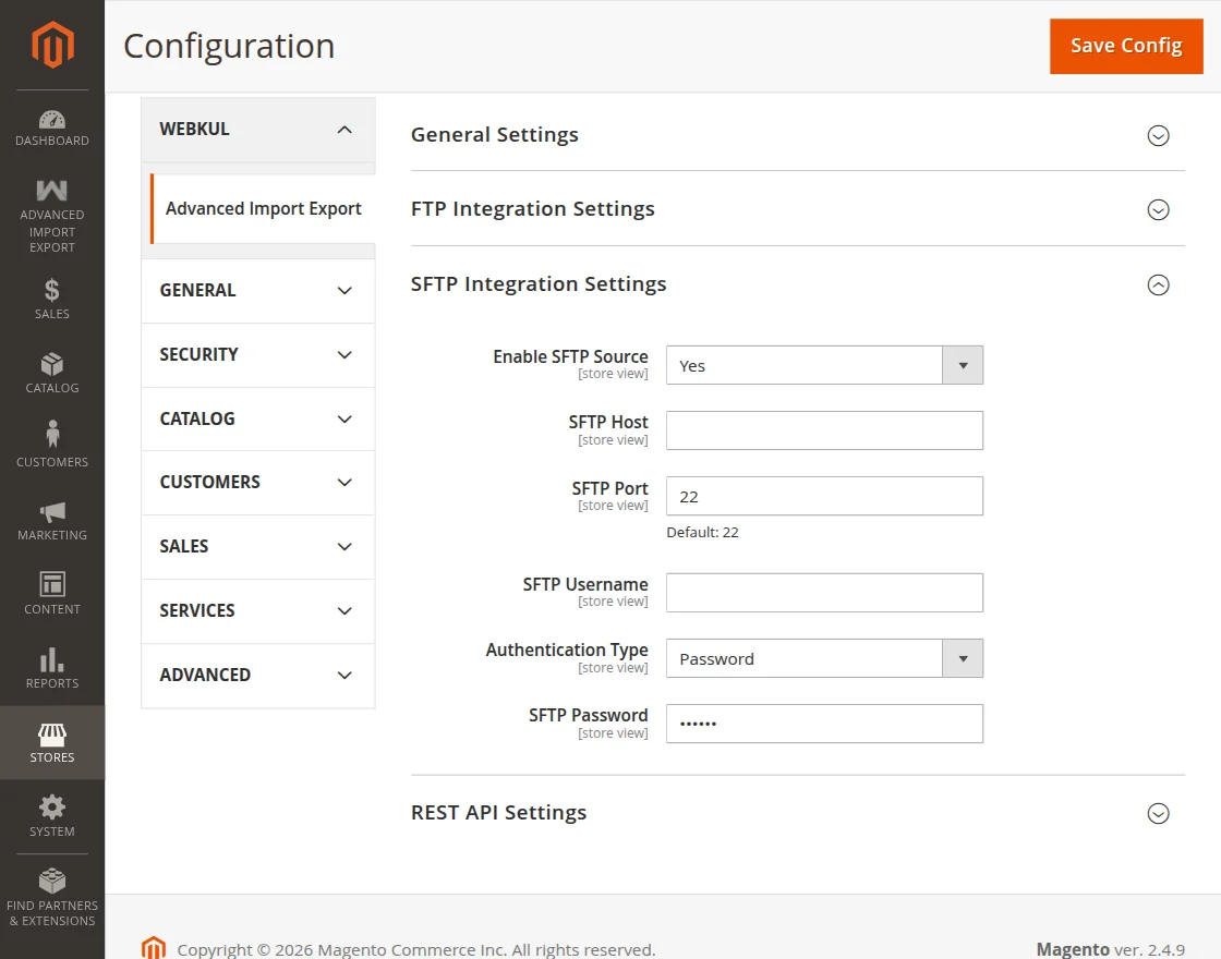sftp configuration
