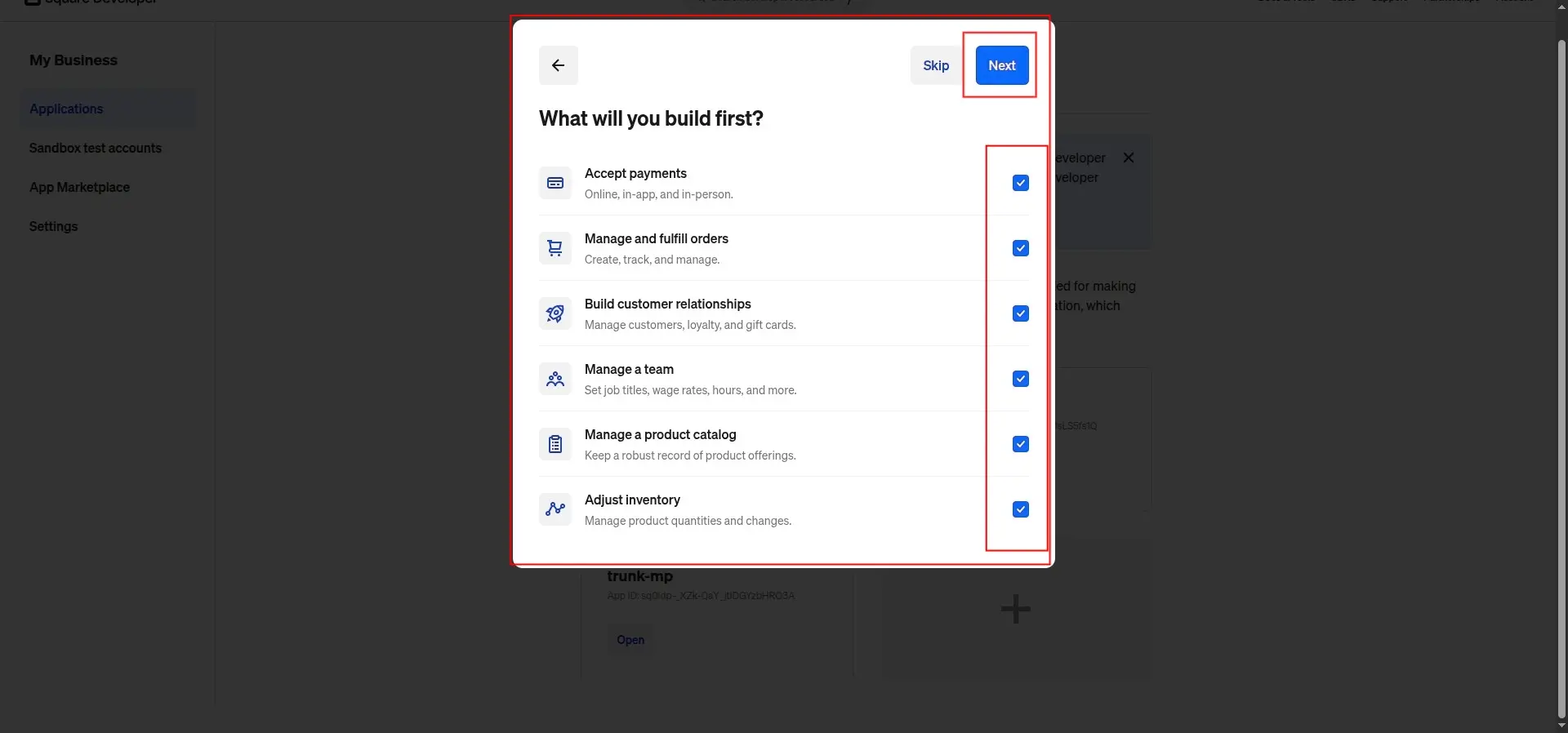 Select Permissions
