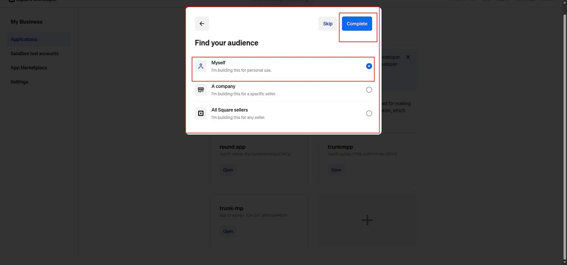 Complete Application Setup