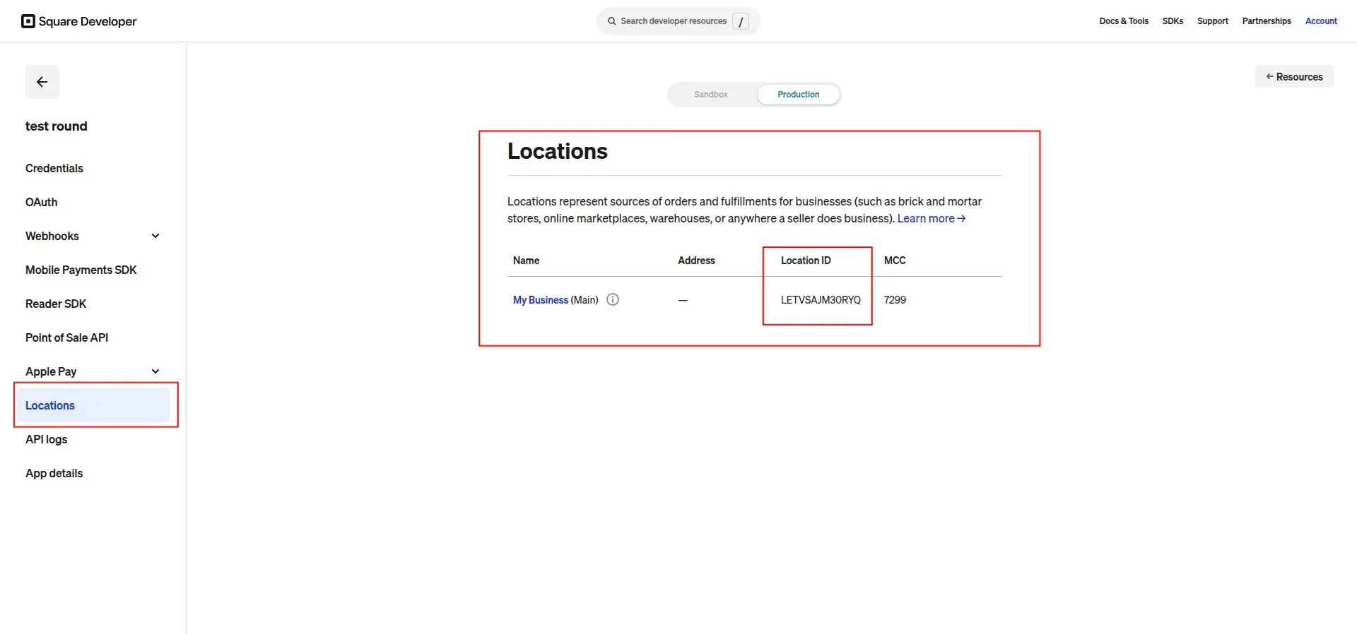 Location ID