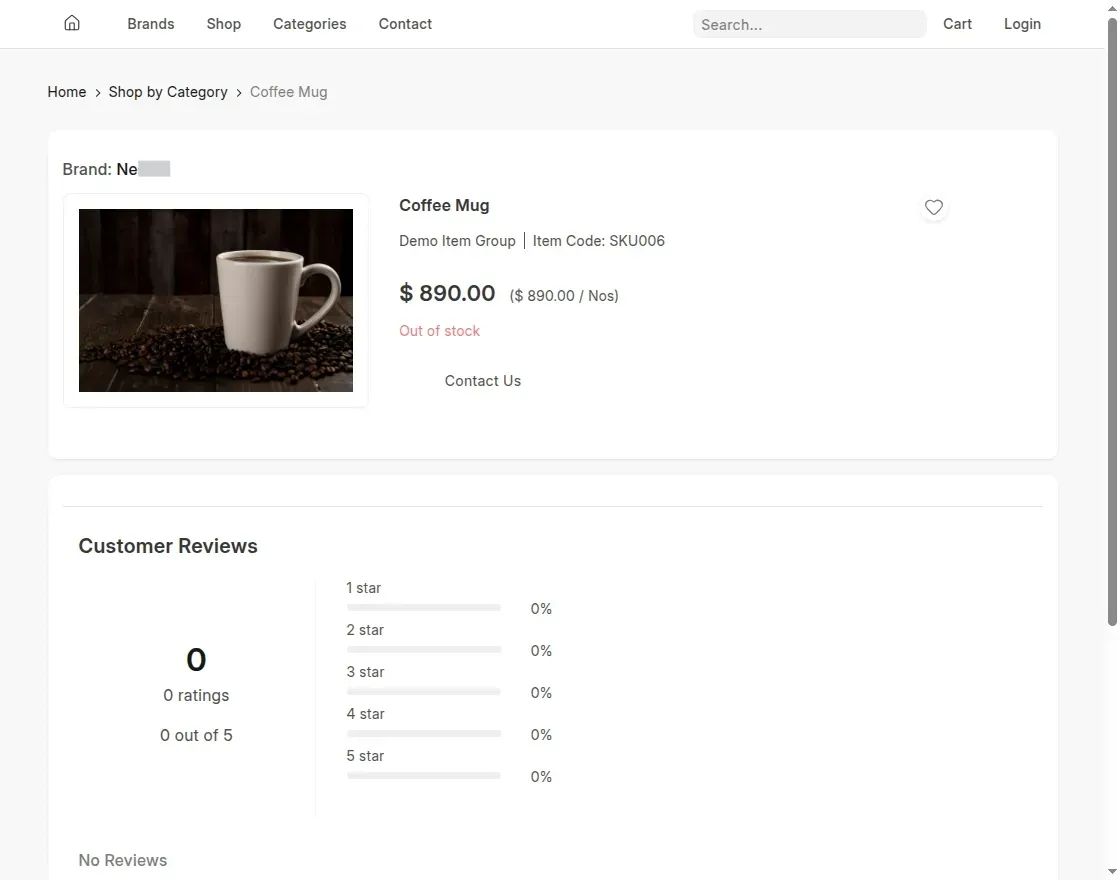 Product page