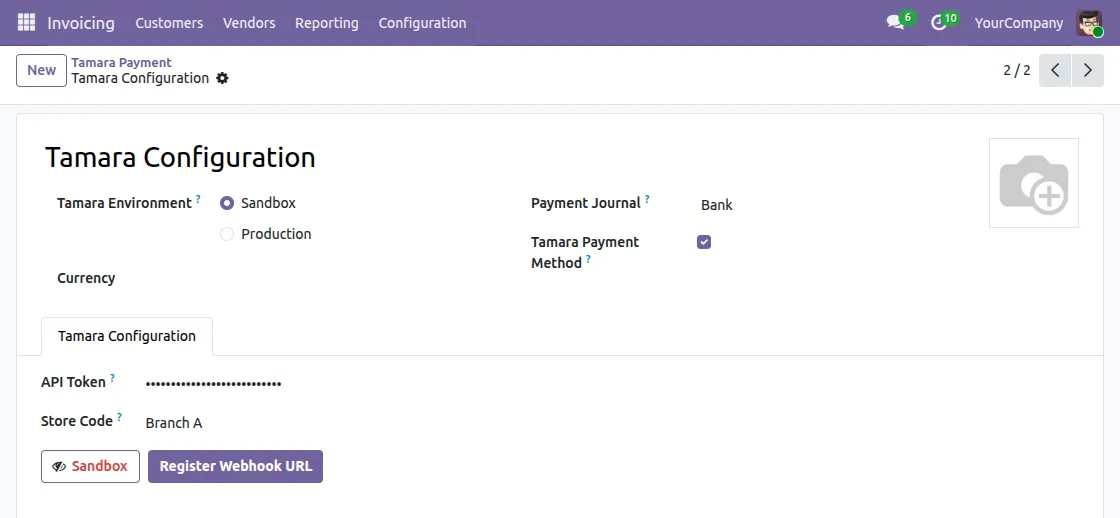 tamara payment method configuration