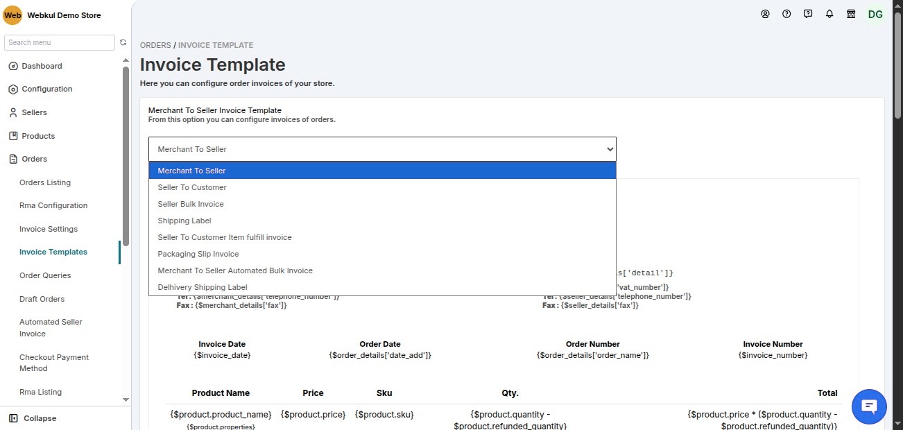 invoice template