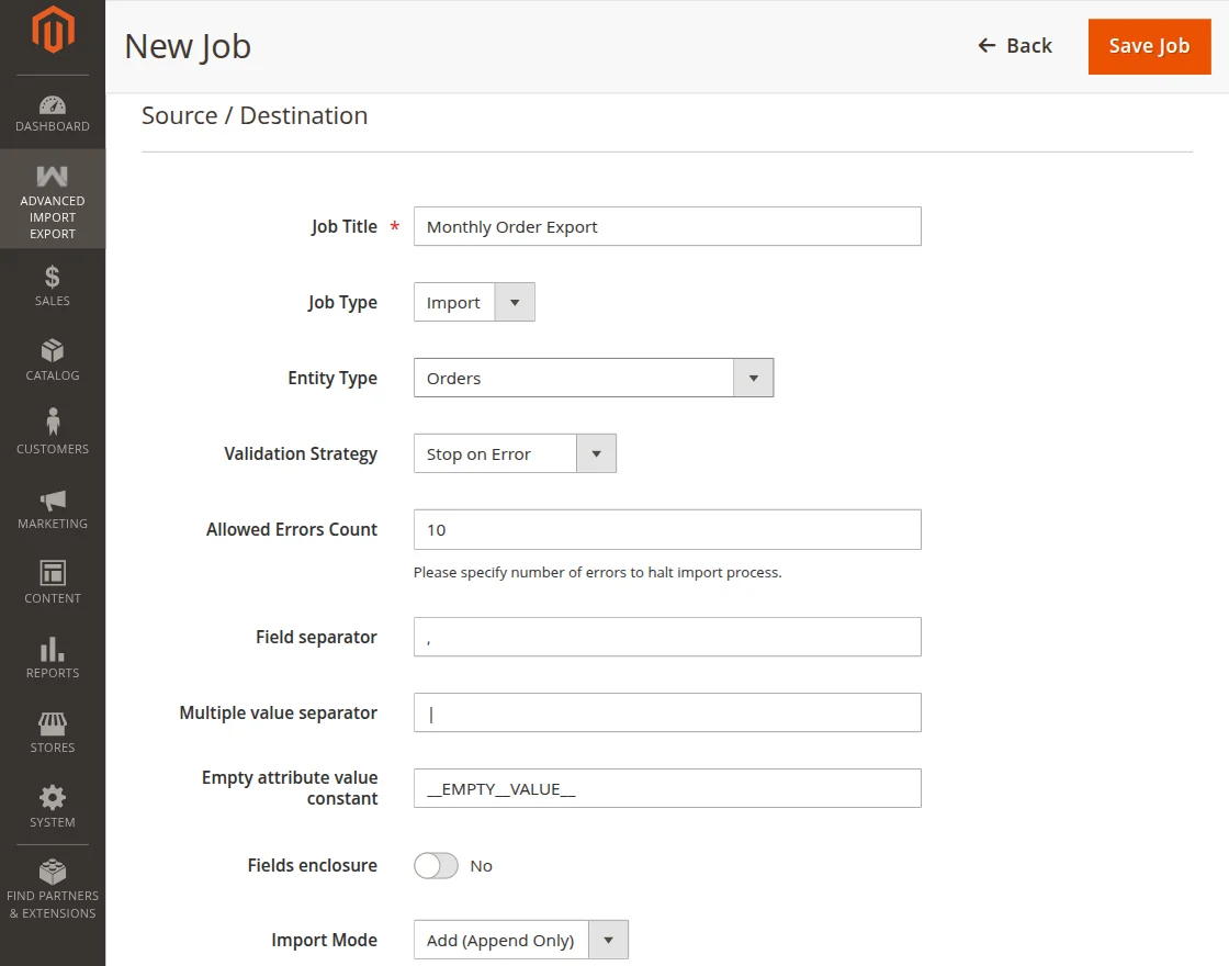 Magento 2 Advanced Import Export