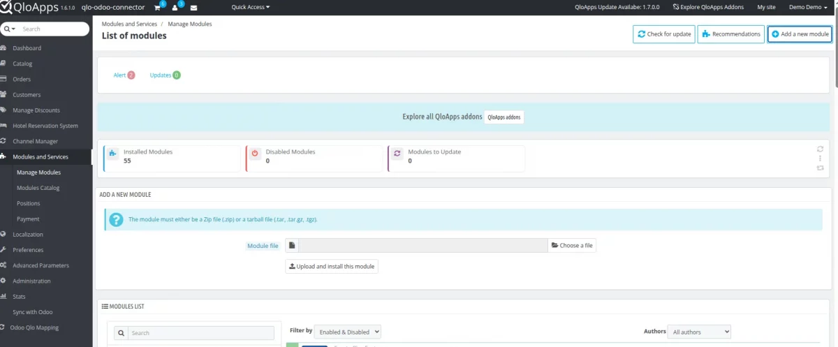 QloApps End Installation