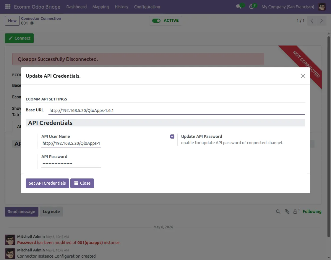 API credentials