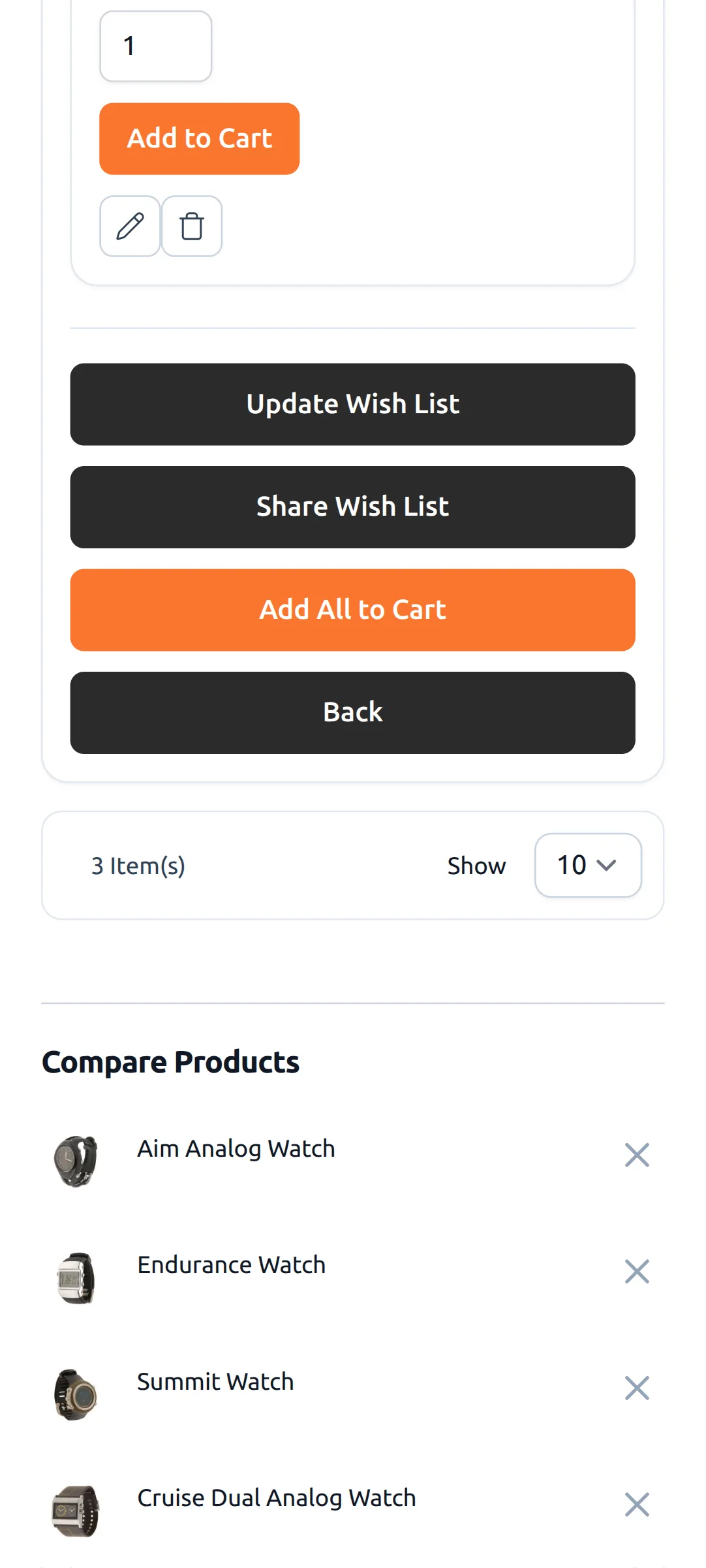 mobile end shopping cart 