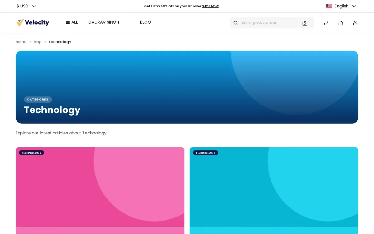 Bagisto Blog Extension storefront category page listing its published posts