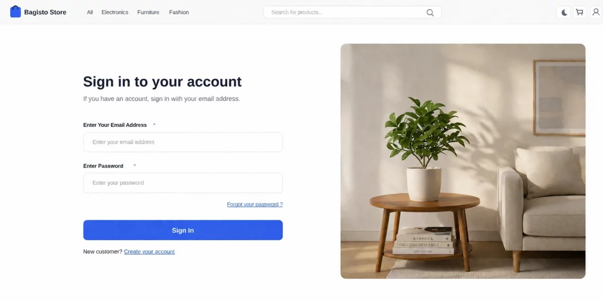 signup page