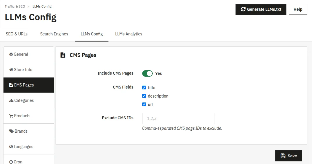 CMS pages
