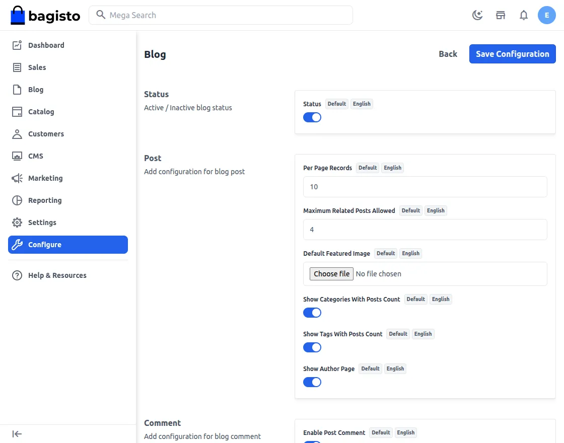 Blog-configuration