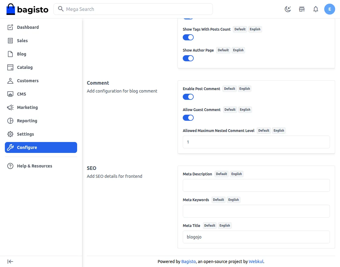 Blog-seo-configuration
