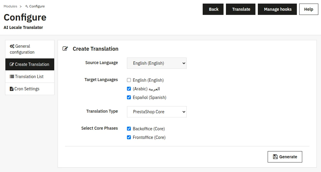 Create Translations