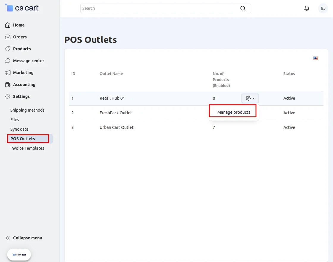 CS-Cart Vendor Manage Products