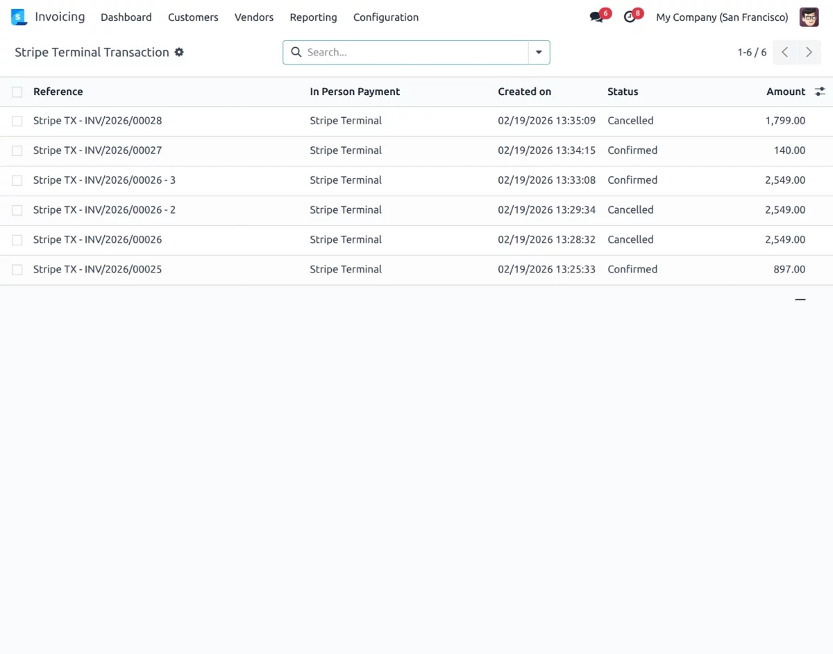 Stripe Transactions