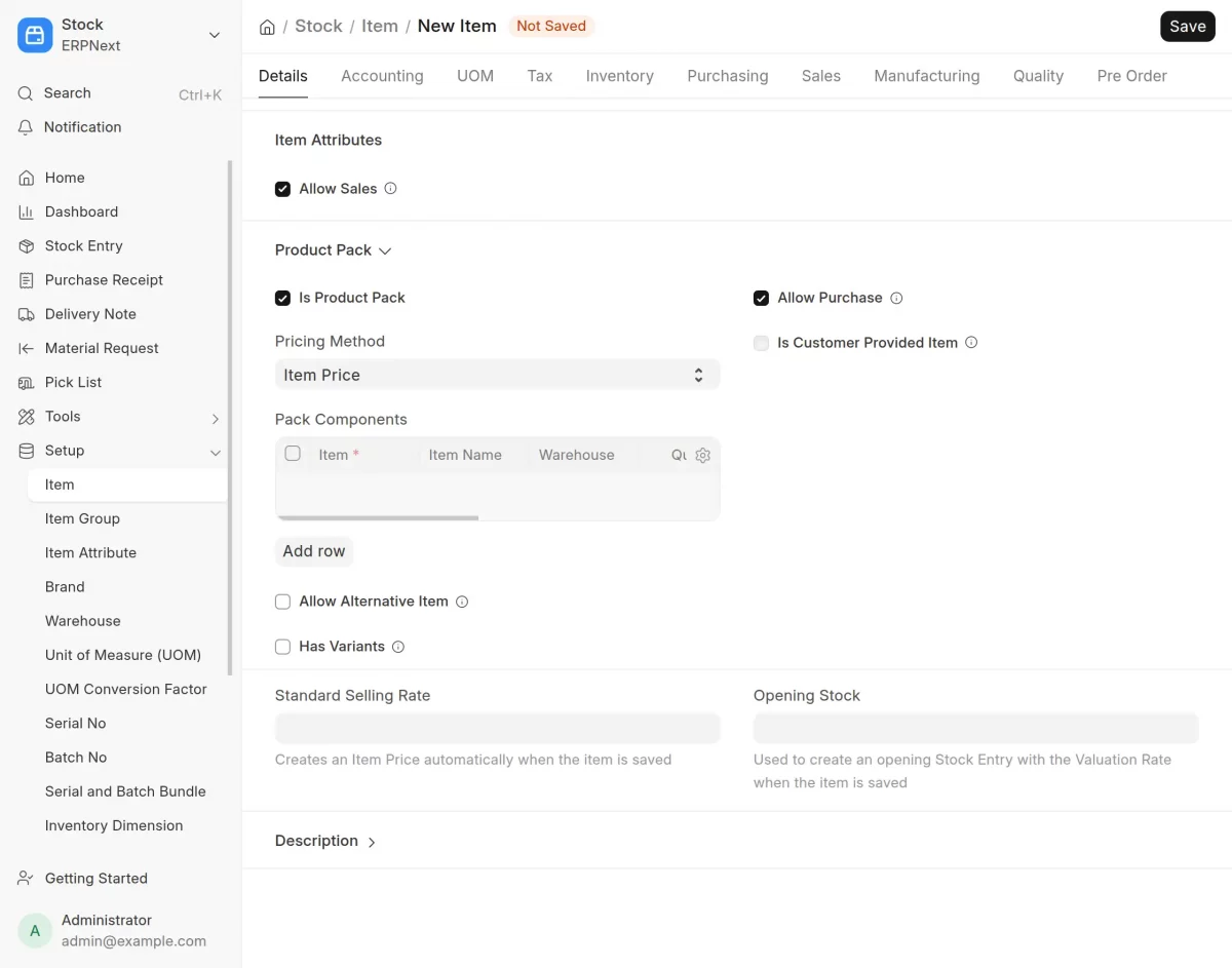 enable is product pack