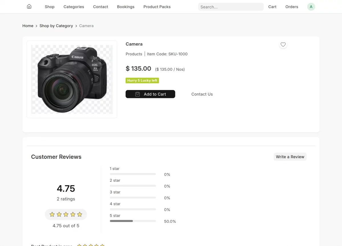 Low Stock product