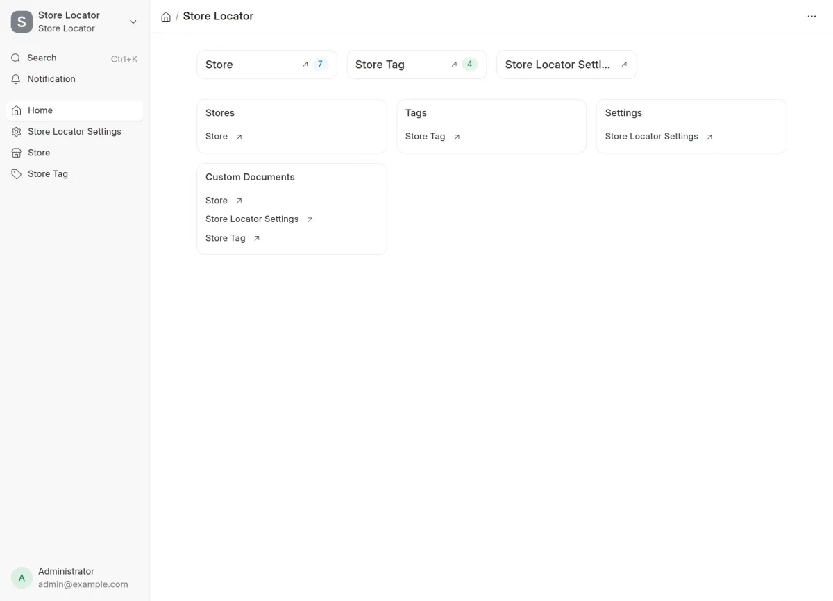 Main Central Dashboard