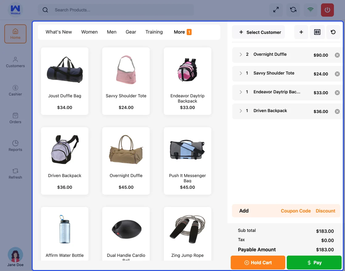 adobe commerce point of sale front end